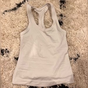 white lulu lemon tank top!!
